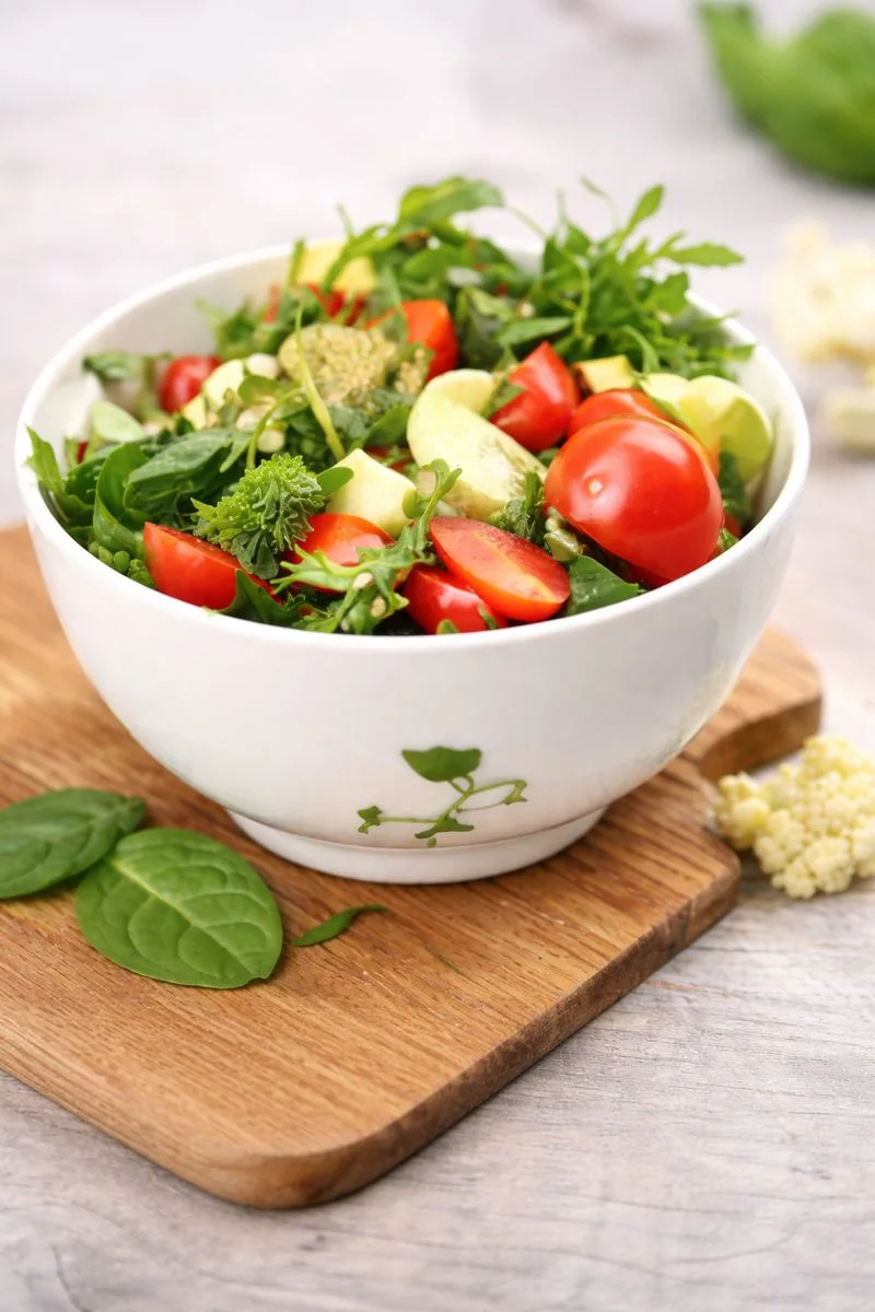 healthy living with fresh nutritious foods and balanced lifestyle